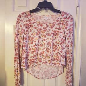 Lovefire xs pink floral blouse